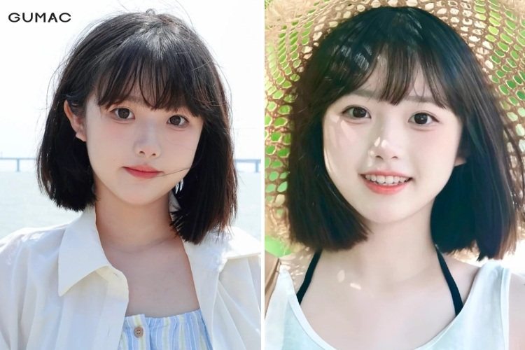 toc nu ngang vai cho mat tron